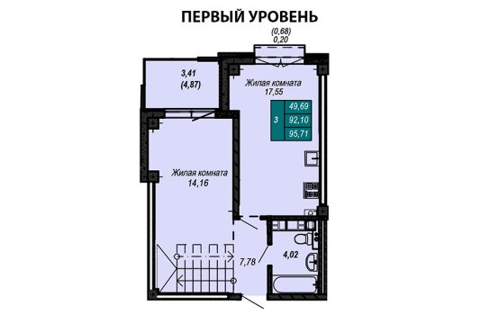 Квартира №18 (двухуровневая квартира)